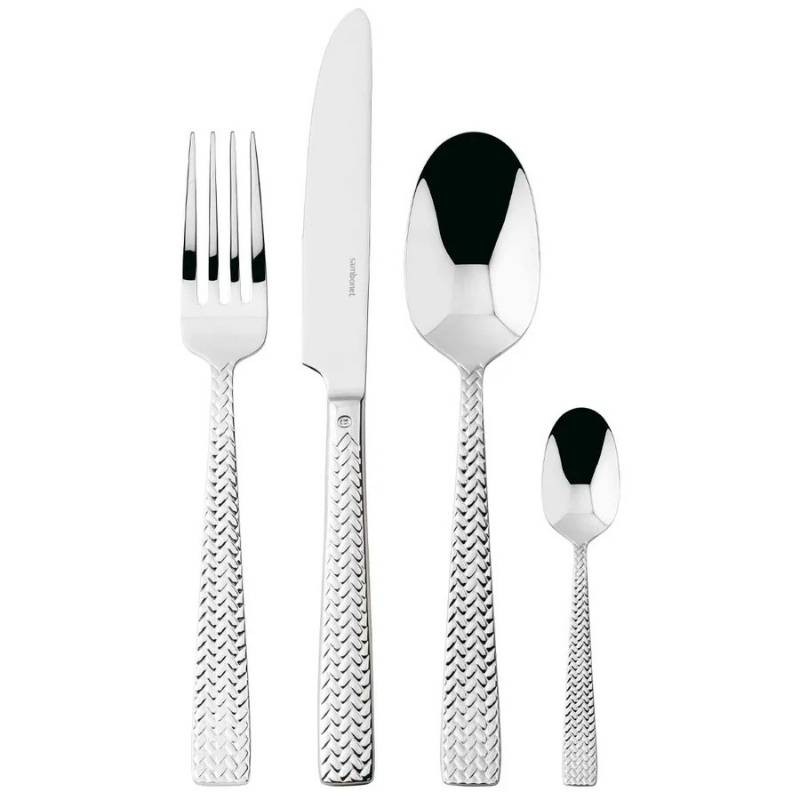 Servizio Posate 24 Pezzi Sambonet Cortina in Acciaio Inox 18/10 – Set Tavola per 6 Persone