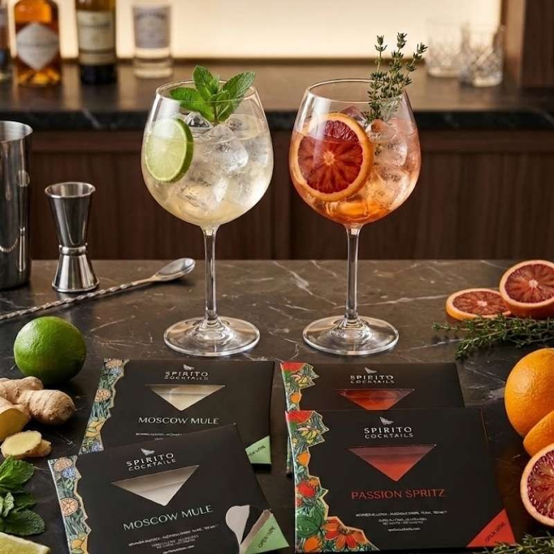 Box Regalo Moscow Mule e Spritz “Shakes” – 2 Calici Onlylux e 4 Cocktail Ready-to-Drink