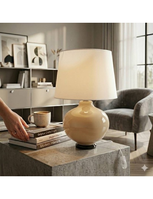 Lampada Aurora Fumé in Vetro H57 cm – Design Artigianale | Onlylux