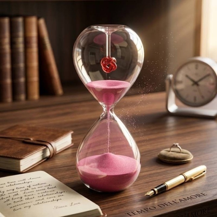 Onlylux Clessidra Nodo dell'Amore rosa alta 20 cm
