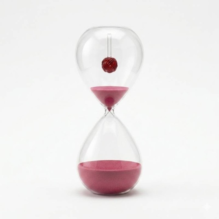 Onlylux Clessidra Nodo dell'Amore rosa alta 20 cm