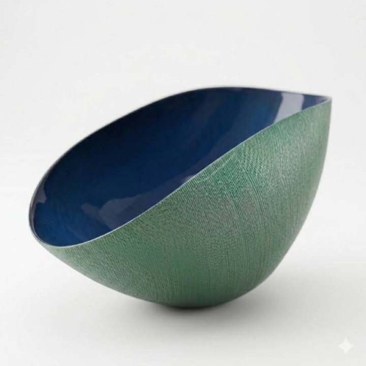 Onlylux Coppa New Burano verde e ocean blu 28 × 18 cm