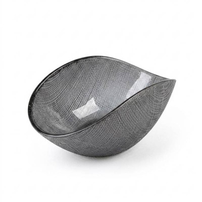 Coppa in Vetro Metal Gray 20x12 cm Onlylux Burano 2