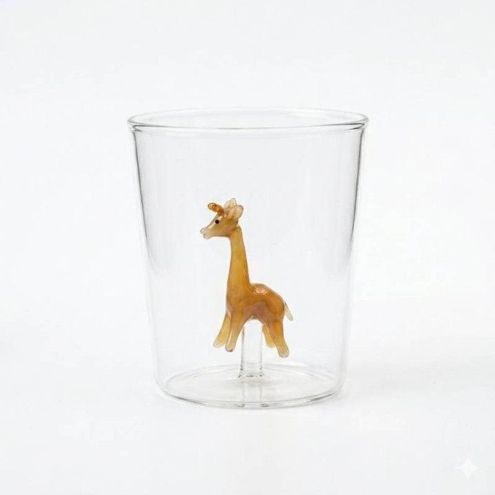 Onlylux Tumbler Verre du Monde Madame Savane con giraffa