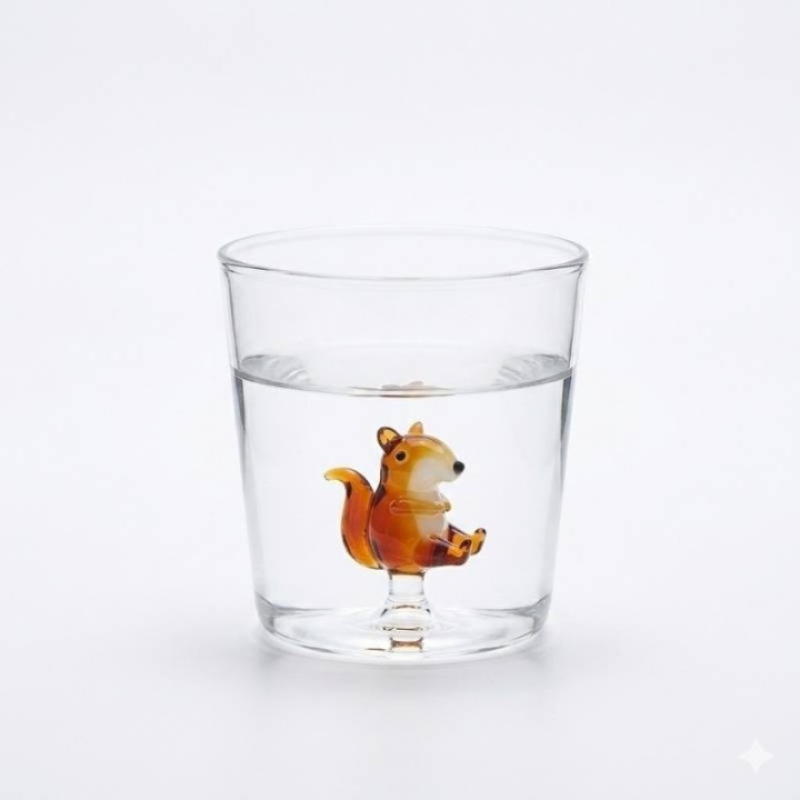 Onlylux Tumbler Verre du Monde Cioppi con scoiattolo