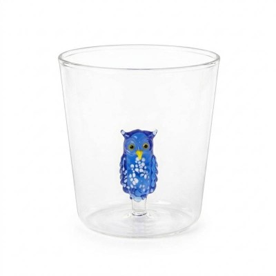 Bicchiere Tumbler in Vetro Soffiato Bubi Onlylux - Gufo h... 2