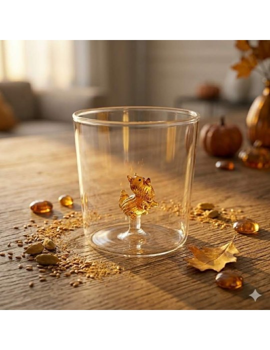 Bicchiere Tumbler in Vetro Soffiato Loli Onlylux - Cagnolino h 9,3 cm