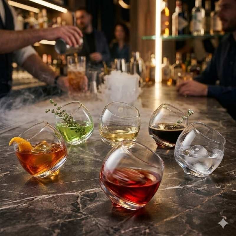 Set 6 Bicchieri Liquore Basculanti Onlylux...