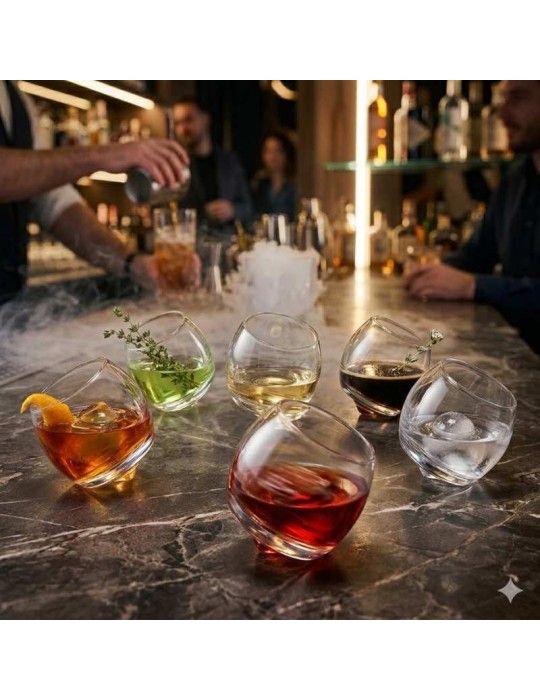 Set 6 Bicchieri Liquore Basculanti Onlylux...