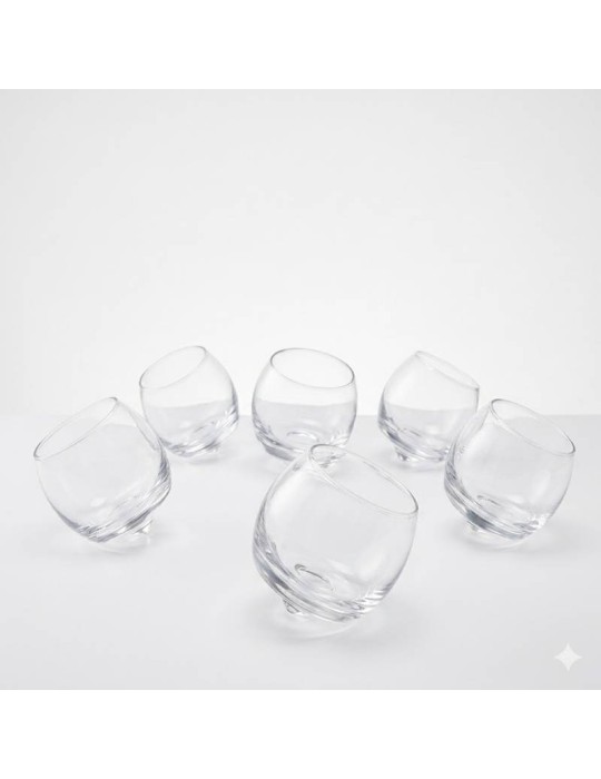 Set 6 Bicchieri Liquore Basculanti Onlylux Trottola - 70 ml