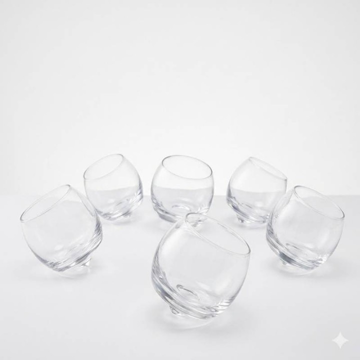 Onlylux Set di 6 bicchierini da liquore basculanti Trottola
