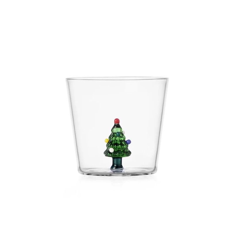 Bicchiere Tumbler Albero di Natale Christmas Tales Ichendorf Milano - h 10 cm