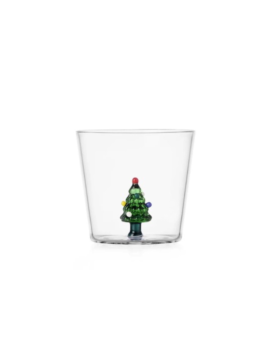 Bicchiere Tumbler Albero di Natale Christmas Tales Ichendorf Milano - h 10 cm