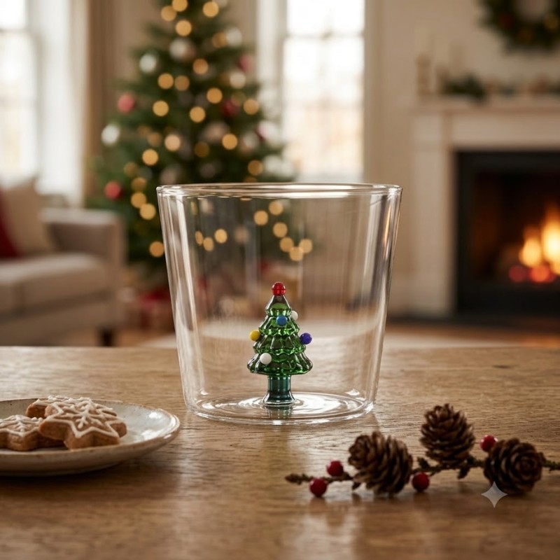 Bicchiere Tumbler Albero di Natale Christmas...