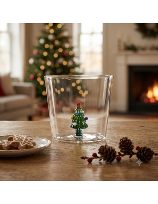 Bicchiere Tumbler Albero di Natale Christmas...