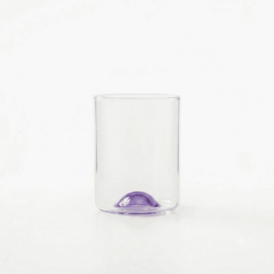 Bicchiere Tumbler Luna in Vetro con Punto Lilla –...
