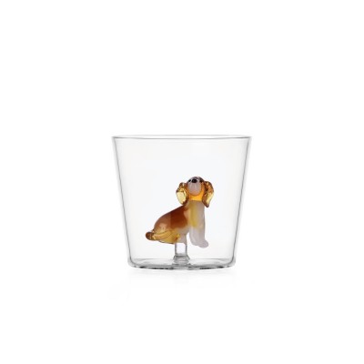 Bicchiere Tumbler in Vetro con Golden Retriever "Dogs" –...