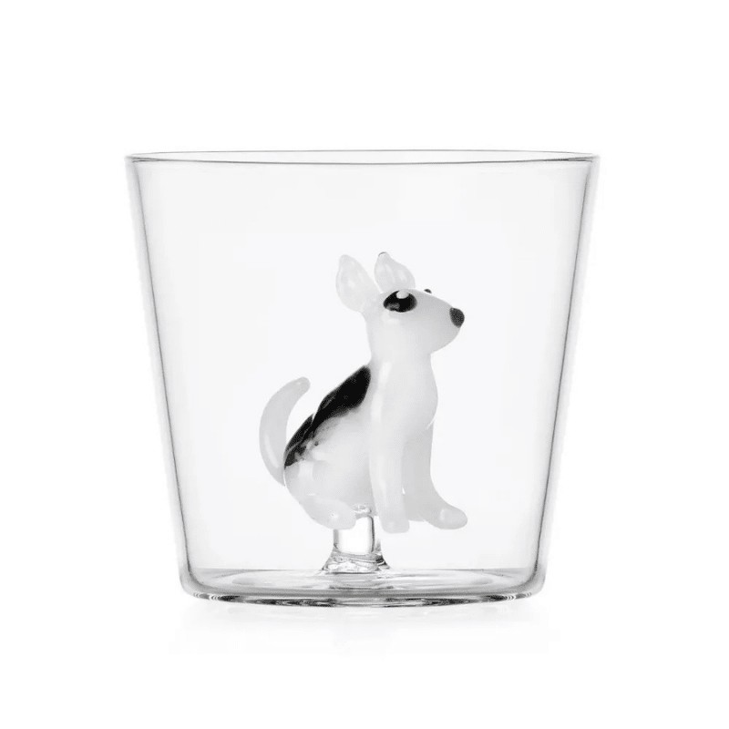 Bicchiere Tumbler in Vetro con Bull Terrier "Dog" – Ichendorf Milano
