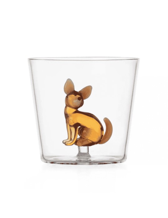 Bicchiere Tumbler in Vetro con Chihuahua "Dog" – Ichendorf Milano