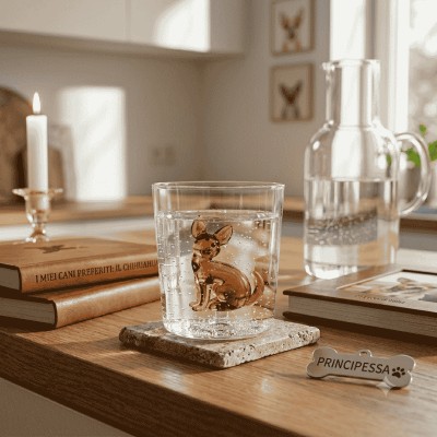 Bicchiere Tumbler in Vetro con Chihuahua "Dog" –... 2