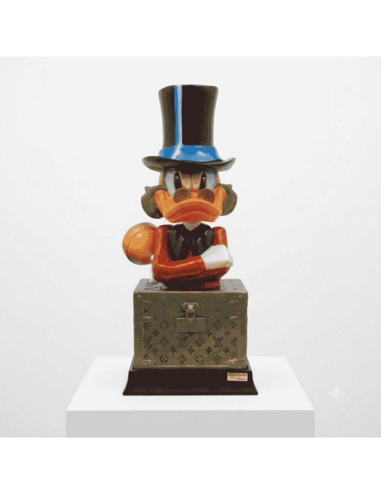 Scultura Pop "Zio Paperone" in Ceramica Lavorata a Mano – Macrì