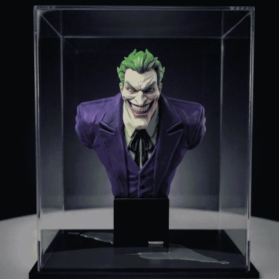 Teca Espositiva d'Autore con Scultura Busto "Joker" in...