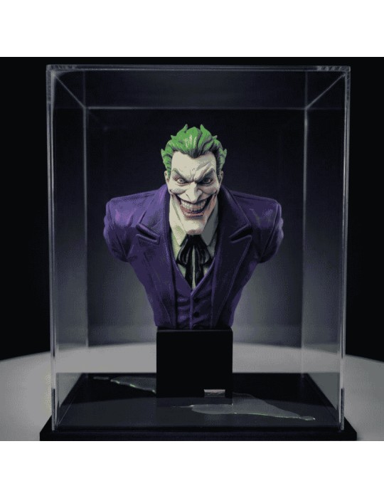Teca Espositiva d'Autore con Scultura Busto "Joker" in Ceramica – Macrì