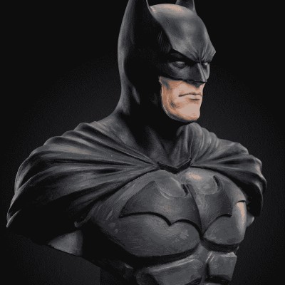 Teca Espositiva d'Autore con Scultura Busto "Batman" in... 2