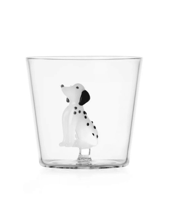 Bicchiere Tumbler in Vetro con Dalmata "Dog" – Ichendorf Milano