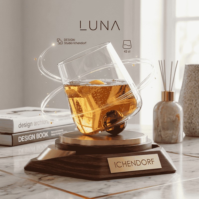 Bicchiere Tumbler in Vetro "Luna Flottante" con...