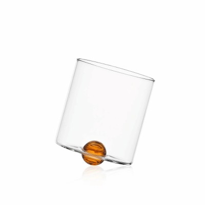 Bicchiere Tumbler in Vetro "Luna Flottante" con Punto...