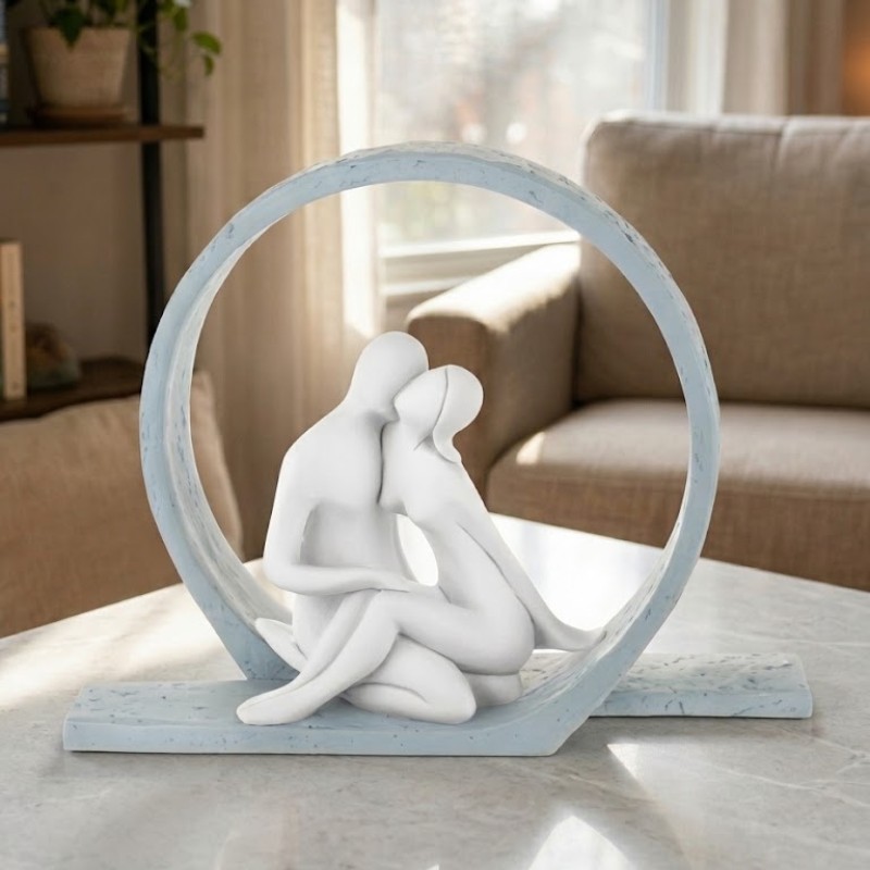 Scultura Coppia Innamorati Abbracciati...