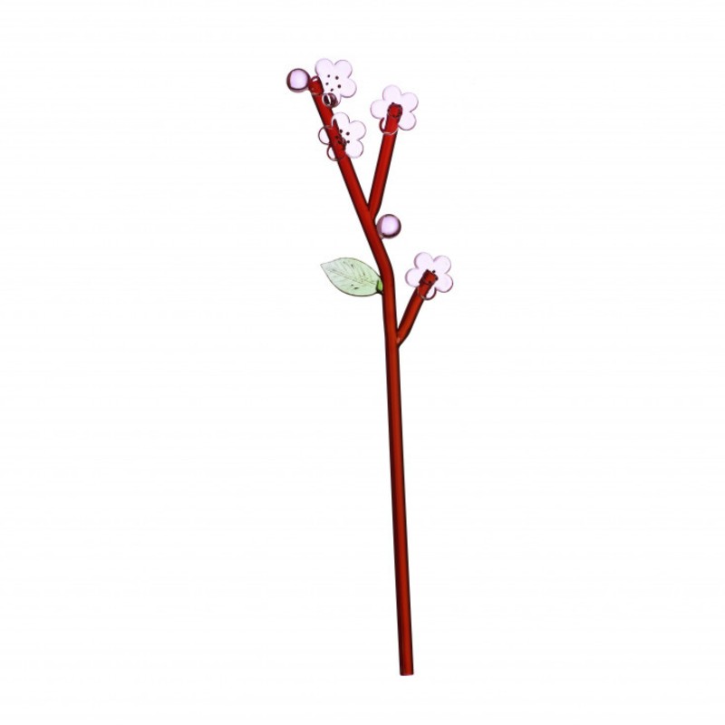 Fiore Decorativo in Vetro Borosilicato "Botanica" Ramo di Pesco – Ichendorf Milano