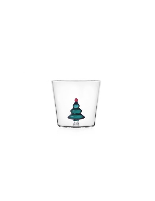 Bicchiere Tumbler in Vetro "Woodland Tales" Wish Tree Albero Petrolio – Ichendorf Milano