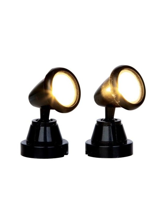 Lemax Round Spot Light - Set di 2 Micro Faretti Orientabili a LED - Cod. 44756