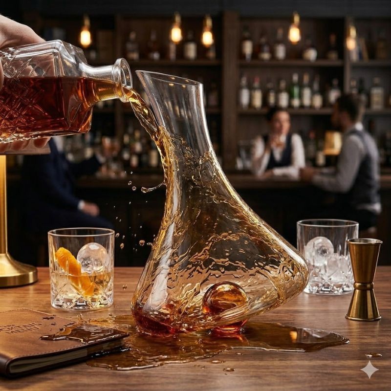 Decanter Galleggiante Luna Amber - Ichendorf...