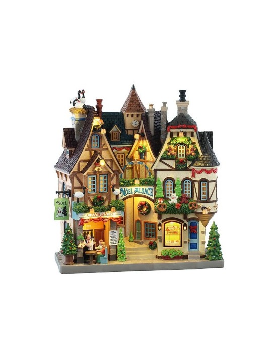 Lemax Noel Alsace - Edificio Illuminato con Scena Interna - Cod. 55318