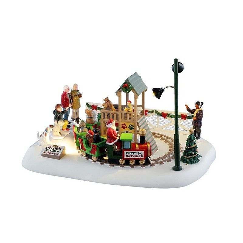 Lemax Puppy Play Park - Scena Natalizia Animata con Luci e Movimenti - Cod. 54456