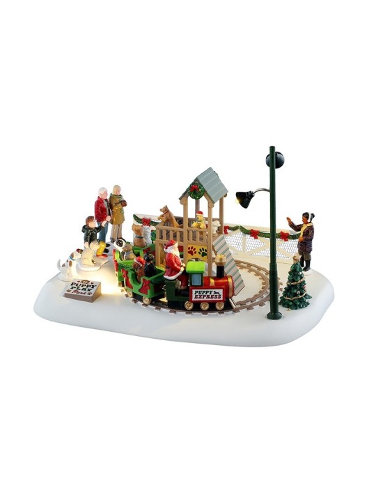Lemax Puppy Play Park - Scena Natalizia Animata con Luci e Movimenti - Cod. 54456