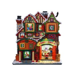 Lemax Dasher's Advent Stable 95569 facciata illuminata