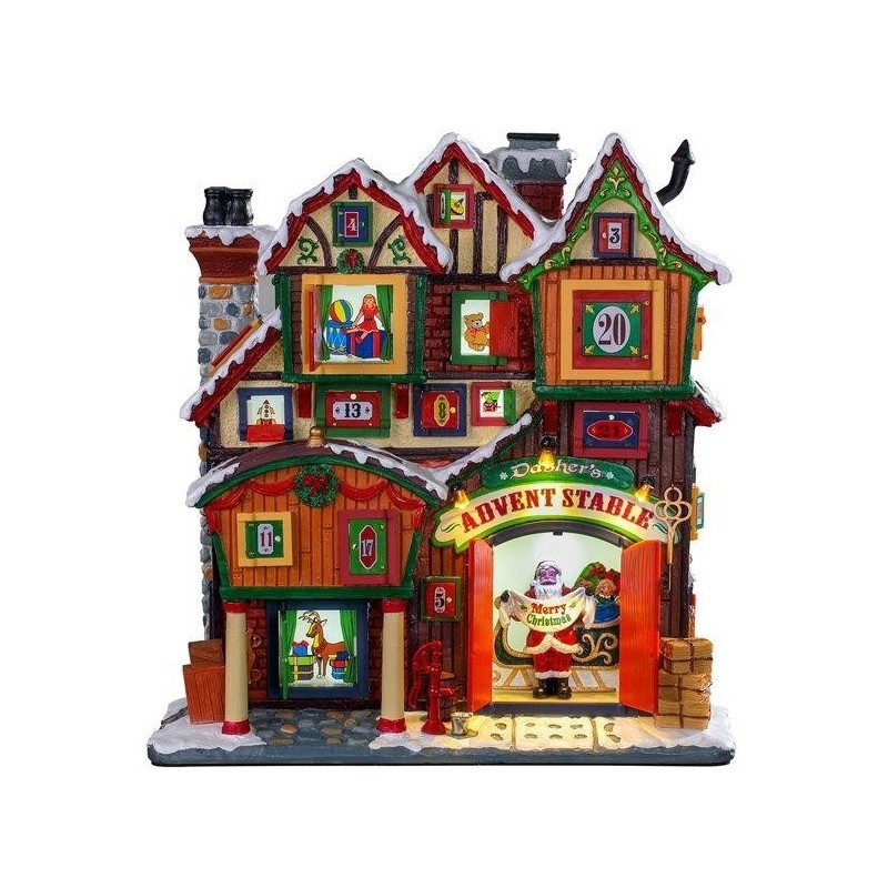 Lemax Dasher's Advent Stable - Facciata Edificio Illuminato - Cod. 95569
