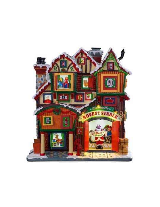 Lemax Dasher's Advent Stable - Facciata Edificio Illuminato - Cod. 95569