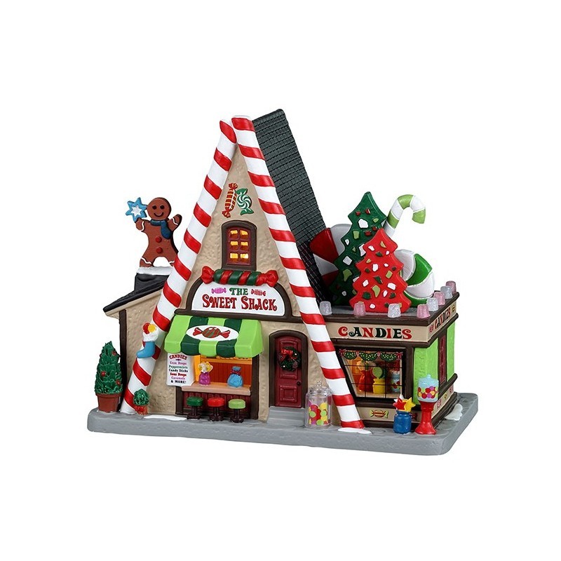 Lemax The Sweet Shack - Edificio Illuminato in Porcellana con Scena Interna - Cod. 25930