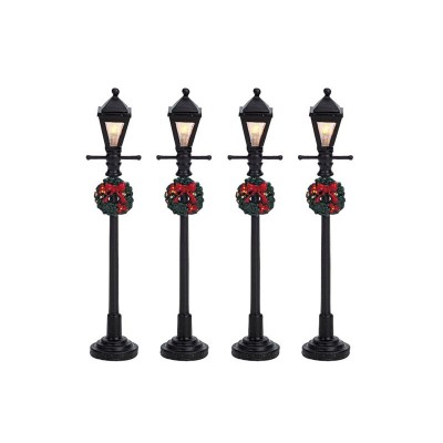 Gas Lantern Street Lamp Lemax 64498 – Set di 4...