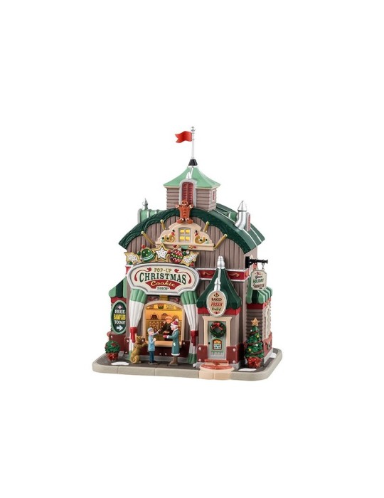 Lemax Pop-Up Christmas Cookie Shop - Edificio Illuminato in Porcellana (Cod. 45248)