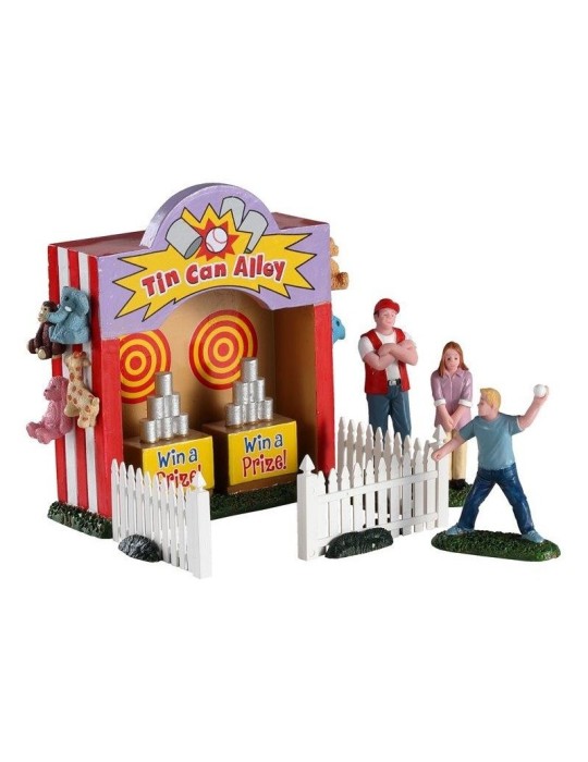 Lemax Tin Can Alley - Set Scenografico di 7 Pezzi della Collezione Carnival (Cod. 93429)