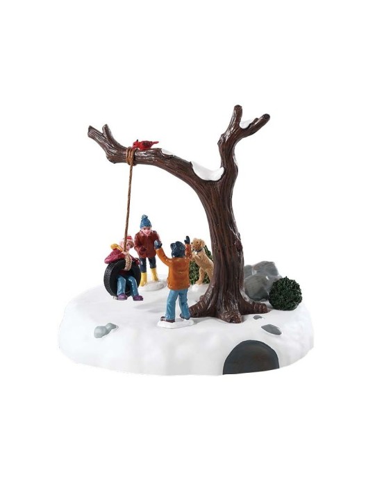 Lemax Tire Swing Twirl General – Scena Natalizia Animata in Resina