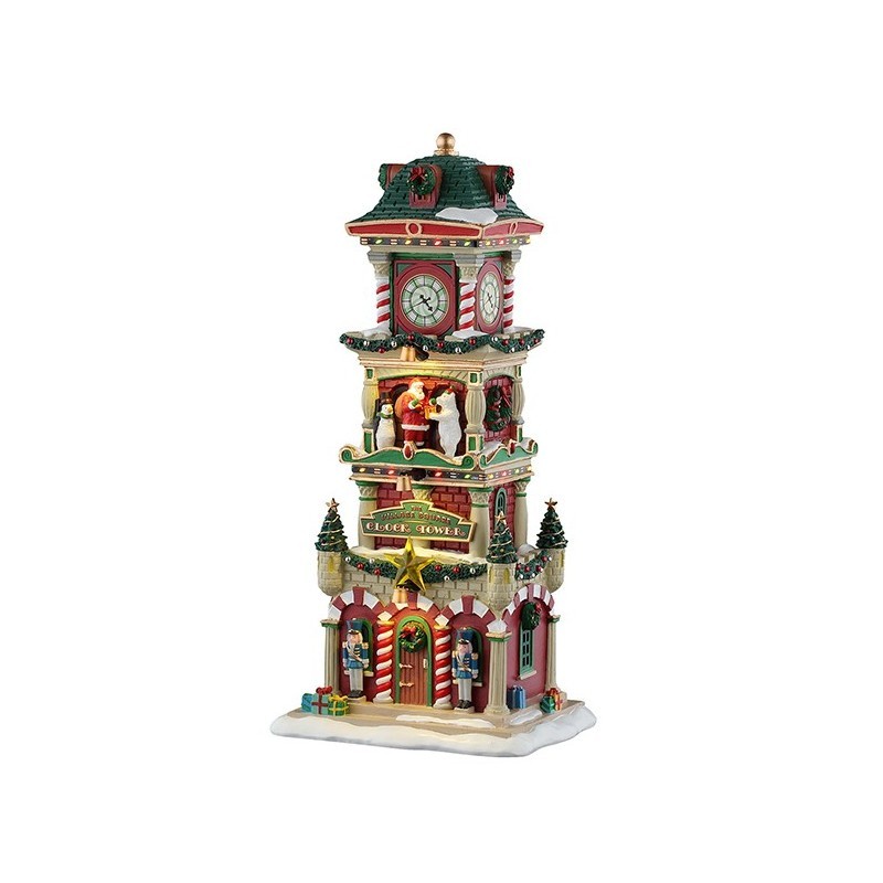 Lemax The Village Square Clock Tower – Torre dell'Orologio Illuminata