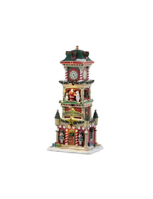 Lemax The Village Square Clock Tower – Torre dell'Orologio Illuminata