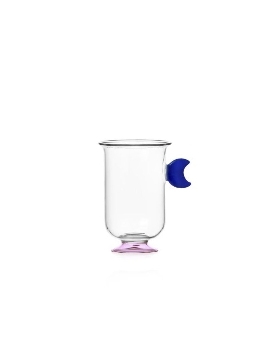 Ichendorf Milano Bicchiere Sogni d'Oriente Luna Blu - Tumbler in Vetro Borosilicato di Design